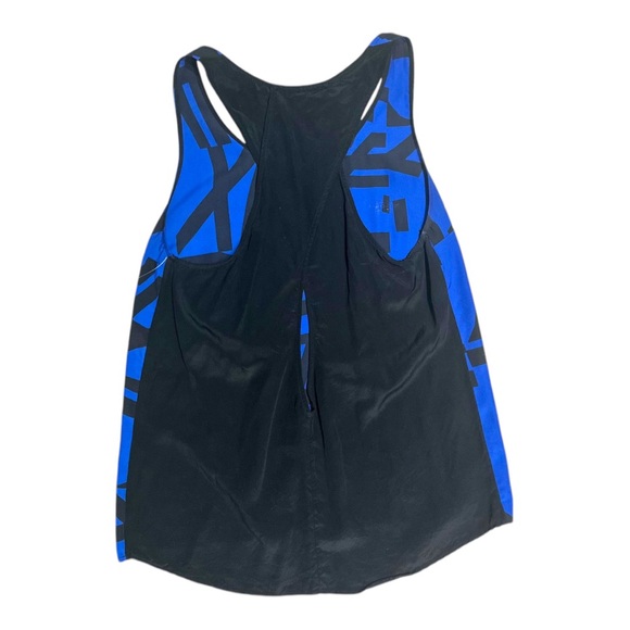 Sandro Silk Sleeveless Blouse Top Black Blue - Picture 3 of 5